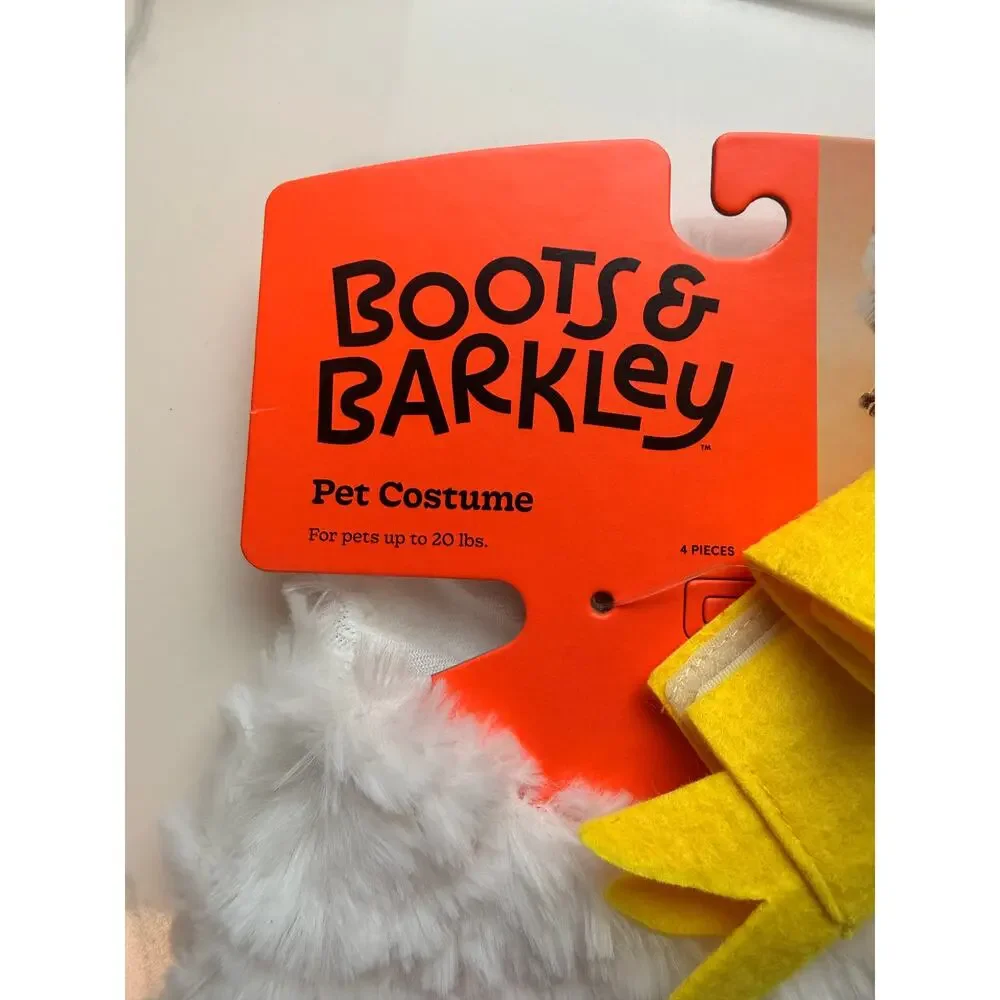 Boots & Barkley Chicken Pet Costume Small White Halloween Dog Cat NWT Complete